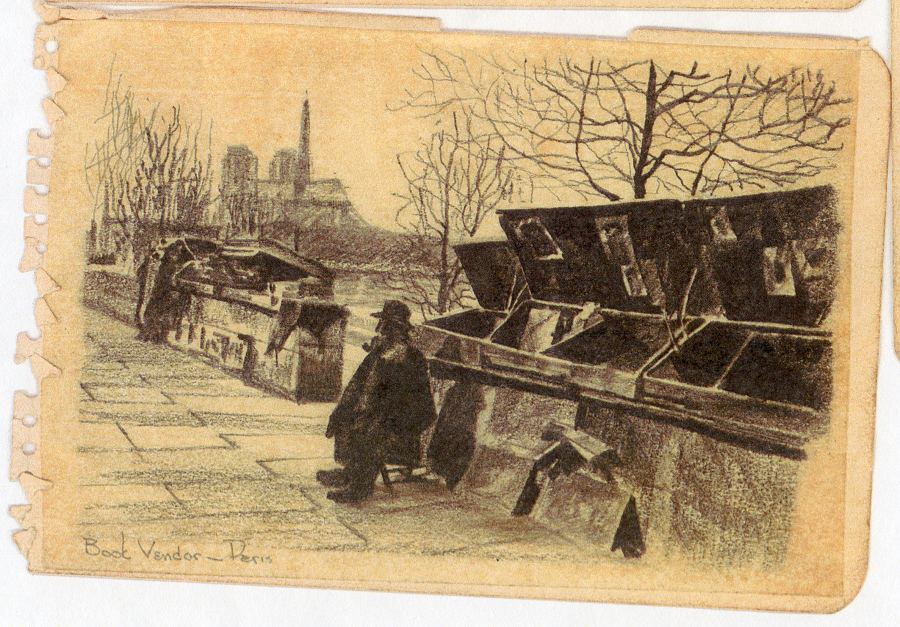 WWII Book Vendor Paris undated