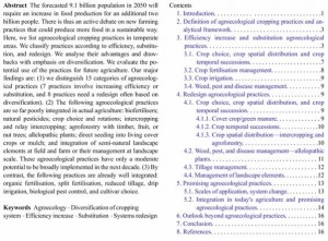 review abstract outline agroeco practices sustainable