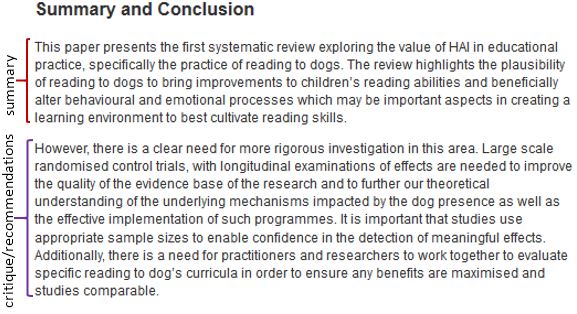 review conclusion short