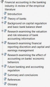 review outline financial accounting banking industry